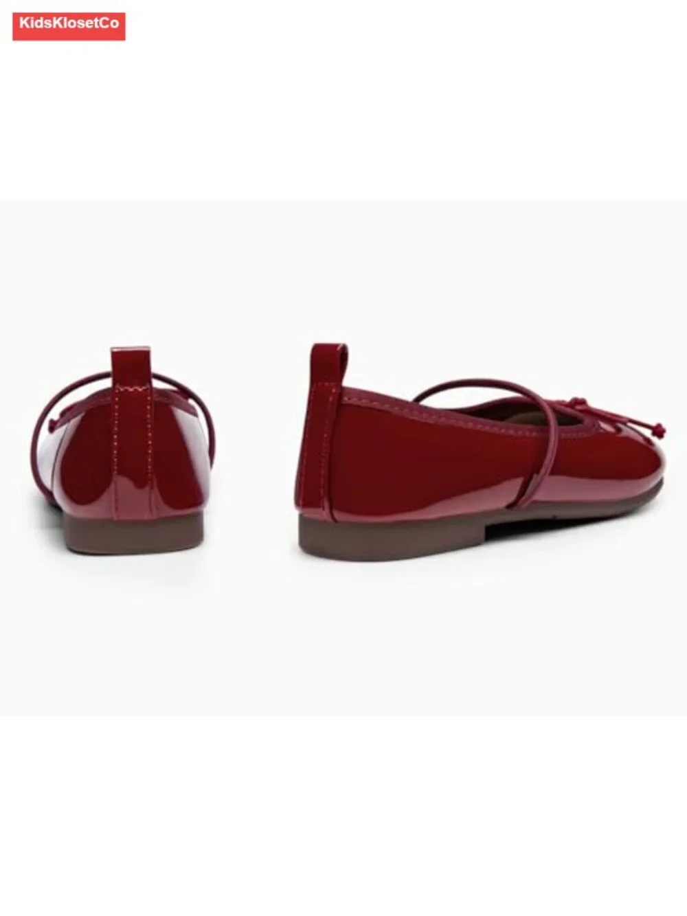 Girls Mary Jane Flats Bow Ballet Dress Shoes Faux Leather Slip On Wedding Party